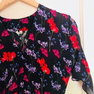 XS new Tucker black floral market dress